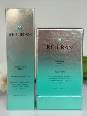REJURAN Skincare Set - Turnover Ampoule 0.5% + Rebalancing Toner (New & Sealed)